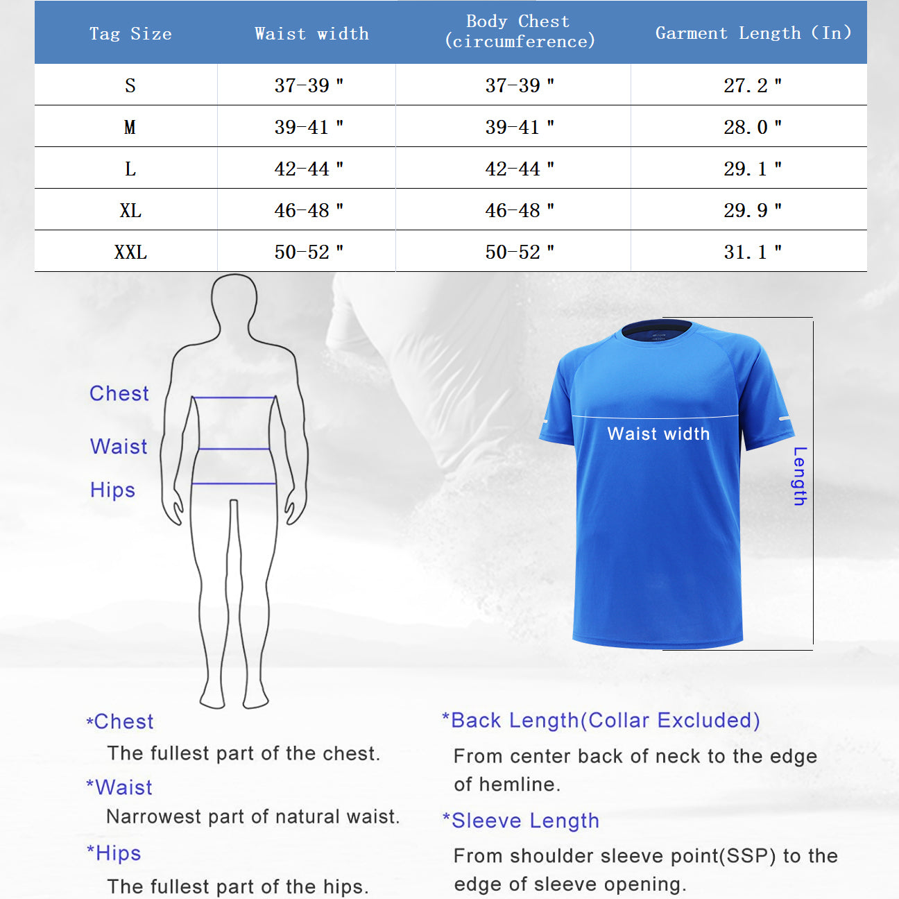 Blue Oversized Gym T-Shirt 150-Pack – Moisture-Wicking, Quick-Dry Polyester Running Tops