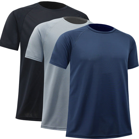 3 Pack Quick-Dry Running Tops for Men Who Push Their Limits